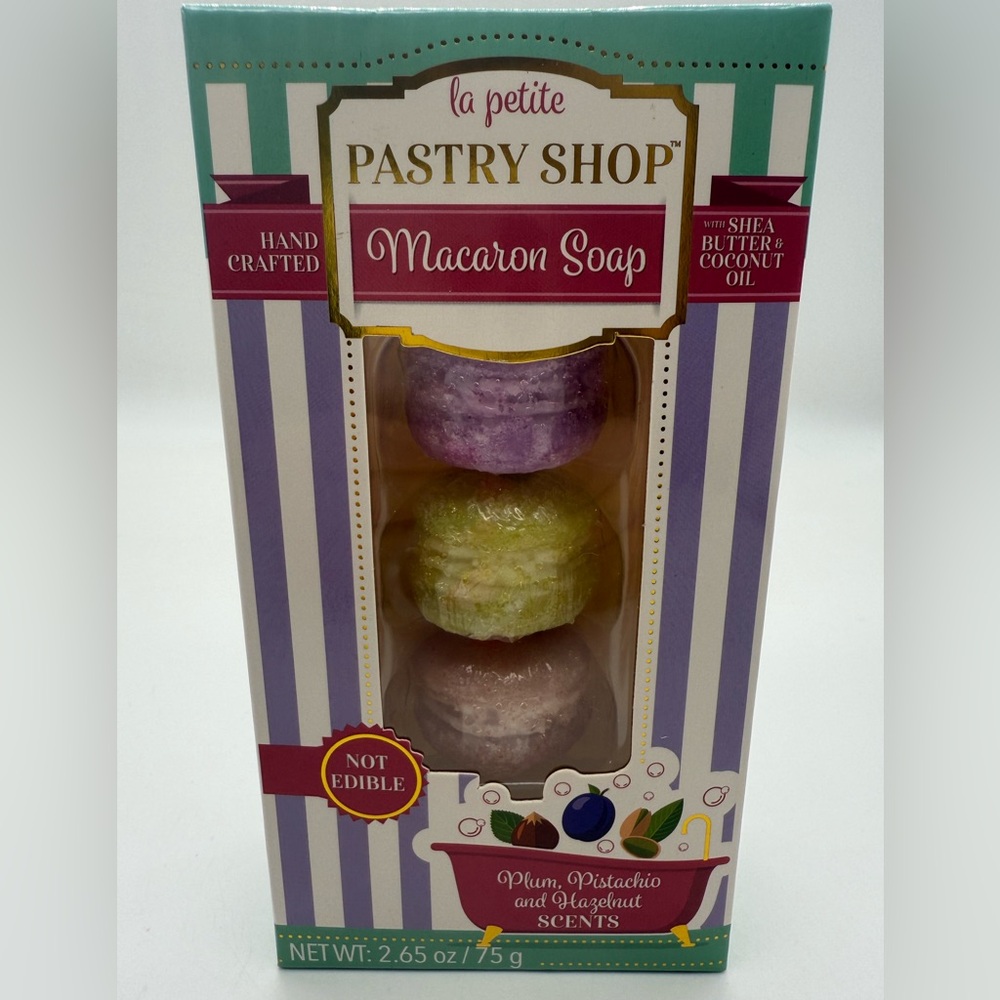 Cute Macaron Soap Gift Set 3 Pc Decorative Pastry Pistachio Soap Valentine Sweet